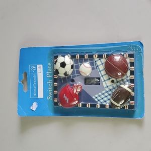 Home Trends, switch plate, sports, cover, light switch cover, boys, ball